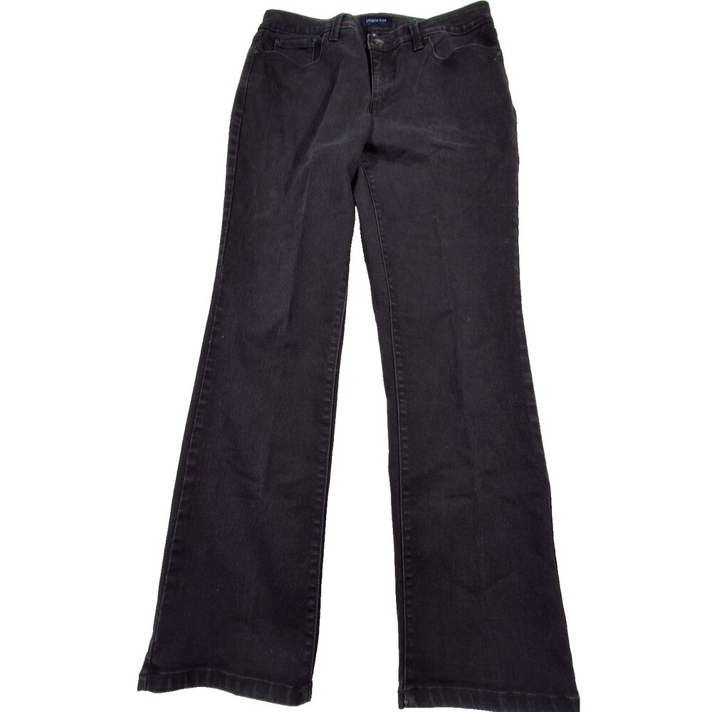 Charter Club Lexington Jeans Women's 10S Black Straight Mid Rise Stretch